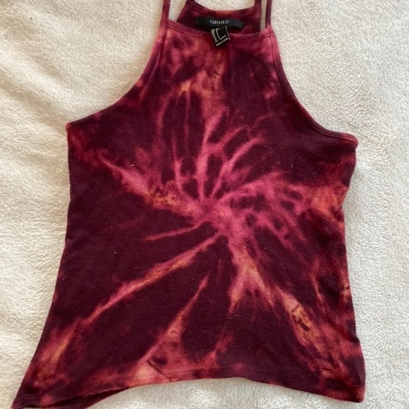 Forever 21 Tops - 🌩 💜Lightning Bleach Dyed Halter Top💜🌩